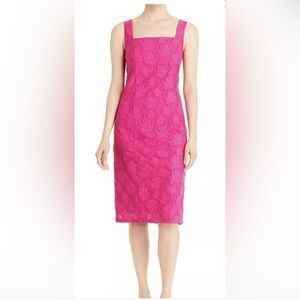 BOSS by Hugo Boss Dress Women’s 4 Diteva Pink Floral Lace Sleeveless Sheath
